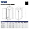 TRITON ZĽAVA! Stoj.rack 42U 600x800 čierny, zadný kryt sito 80% RMA-42-A68-BAX-N1-OZA