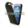 Kožený obal Samsung Galaxy S IV Mini – Leather Flip – čierna