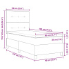 vidaXL Box Spring posteľ s matracom a LED svetlom svetlo šedá 90x190 cm tkanina - Grey - 273126-289836