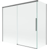 Mexen Rox sprchový záves na vaňu, 2-krídlový posuvný 170 + 70 x 150 cm, transparentný, zbraňový kov - 8C9-170-070-95-00