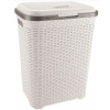 Kôš na bielizeň 58x44x33 cm RATAN 70 l BIELY