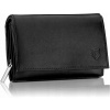 Peňaženka - Stevens Wallet Natural Grain Leather Black Z02-068-R Blk-Women's Product (Veľká kožená módna dámska peňaženka Priestranná koža)