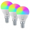 Inteligentná žiarovka Immax NEO LITE SMART sada 3x žárovka LED E14 6W RGB+CCT barevná a bílá, stmívatelná, Wi-Fi, P45, TUYA