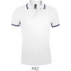 SOL's Collection Polokošile Pasadena Men, piqué, krátký rukáv, pánská COT25057790803-white/navy L Bílá/navy