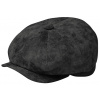 Fiebig - Headwear since 1903 Pánska kožená 8-dielna bekovka s podšívkou - čierna kožená bekovka Veľkosť: 63 cm (XXL)