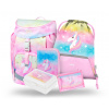 BAAGL SET 5 Airy Rainbow unicorn: Školská aktovka, peračník, vrecko, peňaženka, box na desiatu