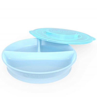 Twistshake Dělený talíř 6+m Modrá