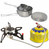 Set turistický varič Spider PRO s piezozapaľovaním, plynovou kartušou a nerezovým ešusom