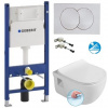 Geberit SET Duofix BasicDELTA 111.153.00.1+WCzávesn Sapho BRILLA Rimless+sedSC+Delta20Biel 111.153.00.1BRILLABiela