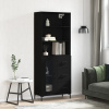 Vysoká skrinka čierna 69,5x34x180 cm spracované drevo-ForU-3189510