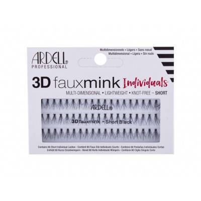 Ardell 3D Faux Mink Individuals Black (W) 60ks, Umelé mihalnice Short