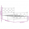 vidaXL Kovový rám postele s čelom a podnožkou čierny 107x203 cm - Čierna - 36495-177758
