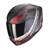 Moto přilba SCORPION EXO-391 HAUT matná černo/stříbrno/červená - Velikost XL