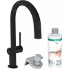 HANSGROHE Aqittura M91 páková drezová batéria s filtráciou (obsahuje filter), s vyťažiteľným výtokom, 1jet, výška výtoku 210 mm, matná čierna, 76801670