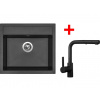 Sinks SOLO 560 Metalblack + ENIGMA S Čierná matná