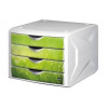 Helit Chameleón box 4 zásuvky Springtime
