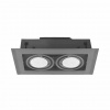 Blocco Grach 2x7W GU10 LED LED žiarovka (ZÁPUSTNÁ LAMPA BLOCCO GREY 2x7W GU10 LED)