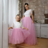 PaPi Sada- Amélia luxusné dlhé šaty s čipkou Veľkosť mama: XS, Veľkosť dieťa: 104