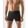 GINA pánské boxerky delší nohavička, bezešvé, jednobarevné Bamboo PureLine 54004P - černá S/M, vel. S/M, černá