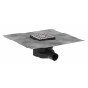 Hansgrohe RainDrain Point Podlahová vpusť, 10x10 cm, kefovaná nerezová oceľ 56246800-HG