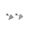 Doria Piercing do ucha z ocele strieborný D015