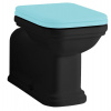 Kerasan WALDORF WC misa 37x65cm, spodný/zadný odpad, čierna mat, 411631