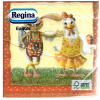Regina Papírové ubrousky 1 vrstvé 33 x 33 cm 20 kusů Velikonoční Zajíc a slepice