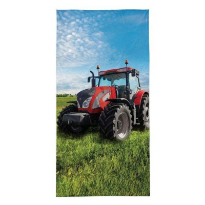 Detexpol Osuška Traktor red 70x140 cm