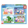 Puzzle Peppa Pig Multi 4 Junior Educa progresívne 20-40-60-80 dielikov od 4 rokov