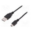 Kabel USB 2.0 USB A vidlice, USB B mini vidlice niklovaný 3m