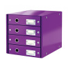Leitz Zásuvkový box Leitz Click & Store 4 zásuvky purpurový