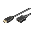Predlžovací video kábel HDMI samec - HDMI samica, HDMI 2.0 - Premium High Speed, 5m, pozlatené konektory, čierny