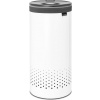 Kôš na bielizeň 35l Brabantia s čiernym poklopom biely