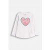 Detské tričko s dlhým rukávom Coccodrillo biela farba, FROSTING PUDDLE GIRL KIDS ZC5143101FGK 104