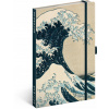 NOTIQUE Poznámky Katsushika Hokusai, linajkový, 13 x 21 cm