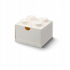 LEGO® stolové box 4 so zásuvkou 15,8 x 15,8 x 11,3 cm biela