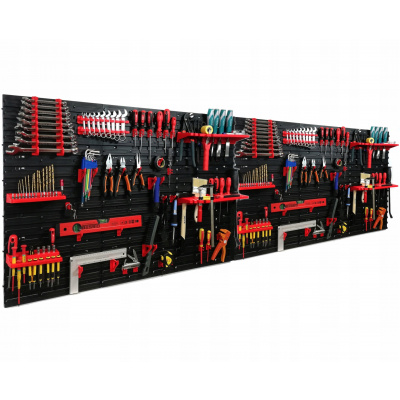 Stena, panel, doska na náradie - Workshop Board Tool Wall 240x80 cm (Box nástrojov 510x220x240 mm yt-0886 yato)