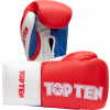 TOP TEN Boxing Gloves “Profi Tricolor” - 8 oz, red-blue Color: Red - Blue, Gloves weight: 8 oz, Gloves cut: Without Label