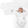Baby Nellys Rastúci oversize pletený svetrík pre bábätko, biela, 56/62 (0-3m)