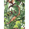 CUKROVÁ TLAČ jedlý obrázok na tortu Cukrová hmota Dinosaury Akvarel + MENO