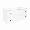 Naturel Koupelnová skříňka s umyvadlem Forli 120x53x46 cm bílá lesk FORLI120BIU