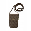 Púzdro Guess PU 4G Metal Logo Script Phone Bag hnedé