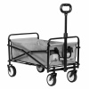 MultiGarden TC-005 Skladací záhradný/plážový transportný vozík, 48×90 cm, sivý
