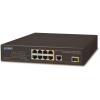 Planet FGSD-1011HP PoE switch, 8x 10/100 PoE, 1x TP + 1x SFP 1000Base-X, extend mód 10Mb, ESD, 802.3at 120W, fanless