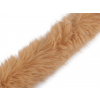 Všívacia odevná / dekoračná kožušina okrúhla šírka 7 cm béžová 1m