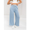 Dámske látkové široké nohavice v blankytnej modrej farbe Bolf W7955