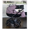 Detský kočík 3D Ring Adbor | Deluxe Baby Farba: 04 - Fialová