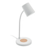 Nabíjačka, reproduktor a lampa, biela