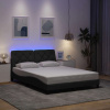 Rám postele s LED bez matrace Tmavě šedá 120x200 cm Látka Šedá 3310658