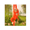 LEAN TOYS Plyšová opica s mláďaťom, oranžová, so zvukom, 70 cm